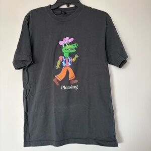 Harry Styles Pleasing Graphic Tee with Crocodile Design